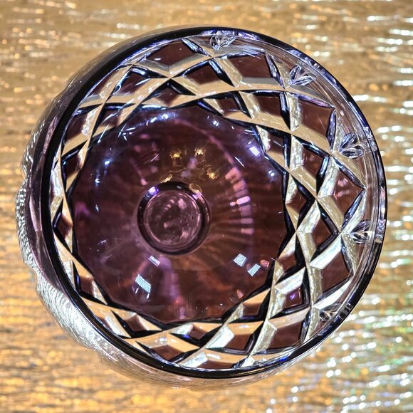 NEW AJKA ARABELLA SET 4 Cut Crystal Wine Goblets Stem Glass HUNGARY Hand Made - Picture 7 of 10